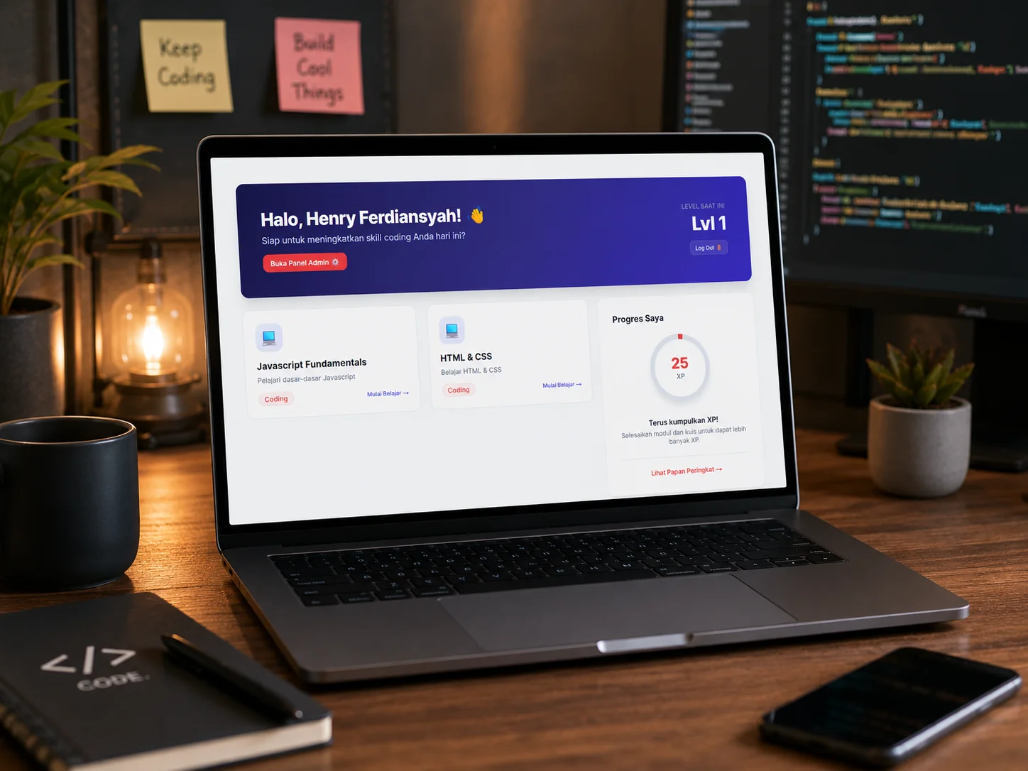 Supercoder LMS Dashboard Interface